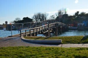 Bridge to Burano on Mazzorbo, Italy