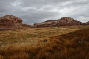 Scenery near the archaeological site at the Bluff Great House in Bluff, Utah