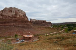 View of Bluff from the Bluff Great House in Bluff, Utah