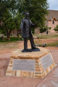 John Taylor statue at Bluff Fort in Bluff, Utah