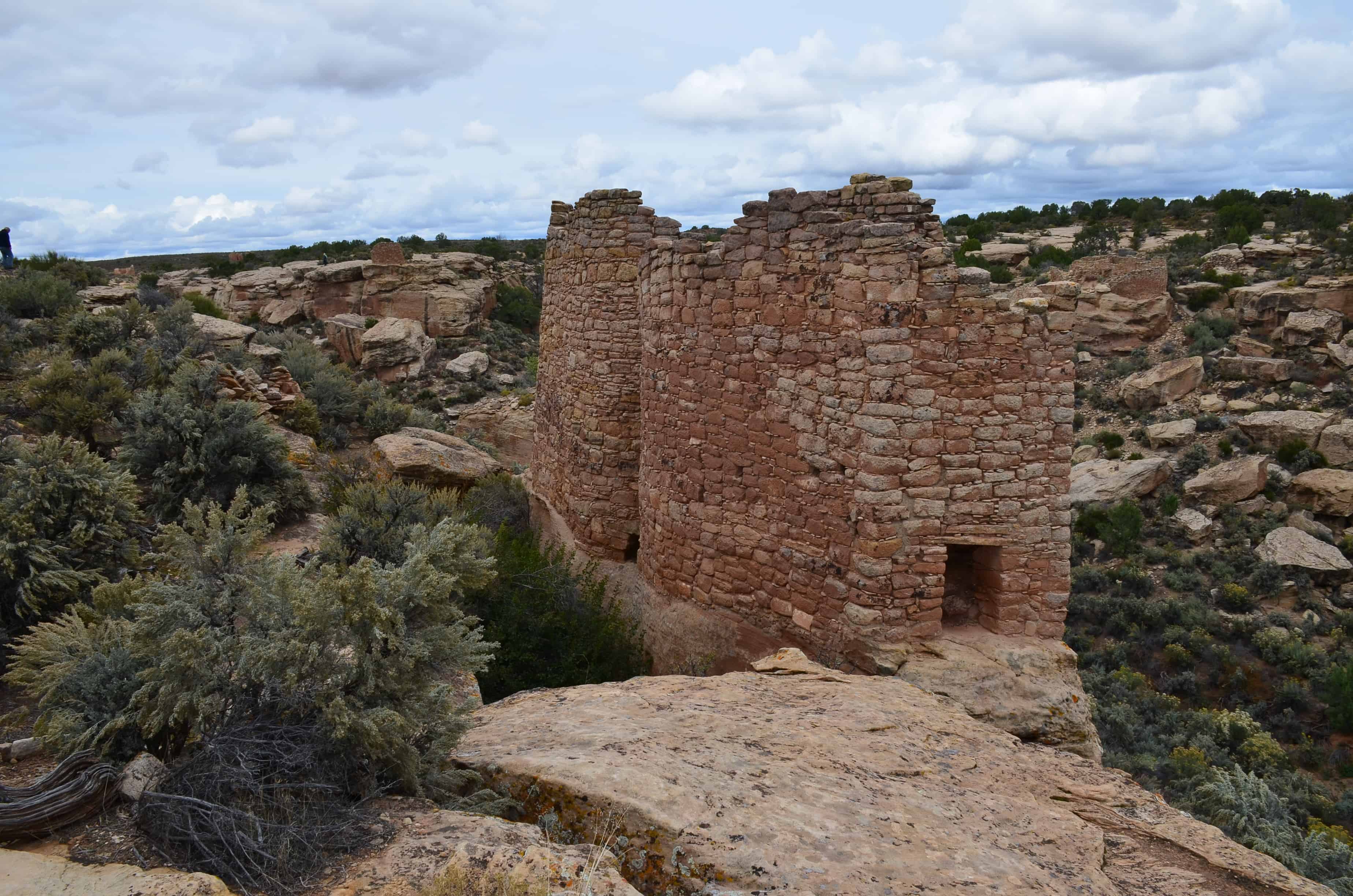 Approaching Twin Towers at Hovenweep National Monument in Utah