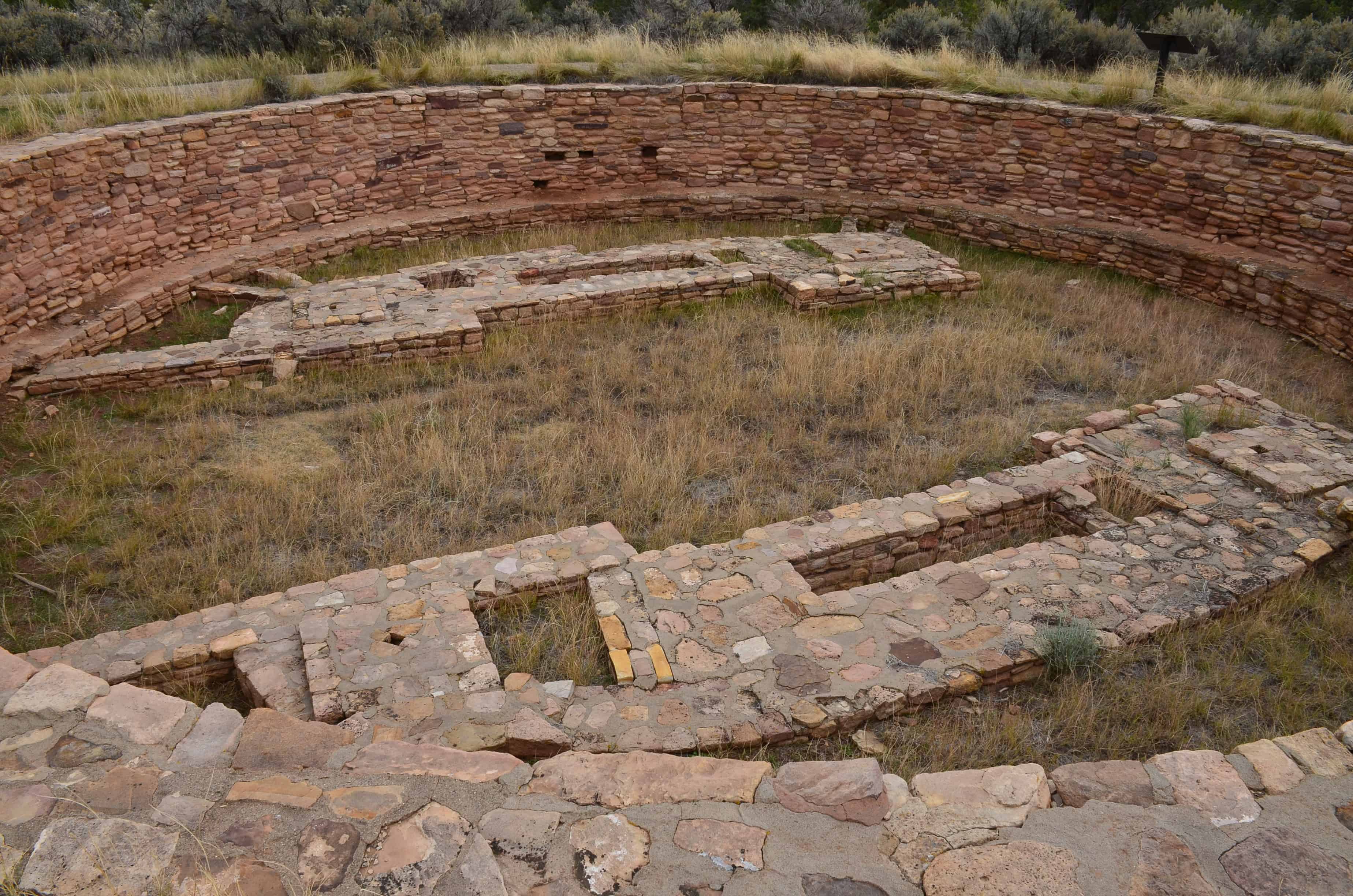 Great kiva at Lowry Pueblo at Canyons of the Ancients National Monument in Colorado