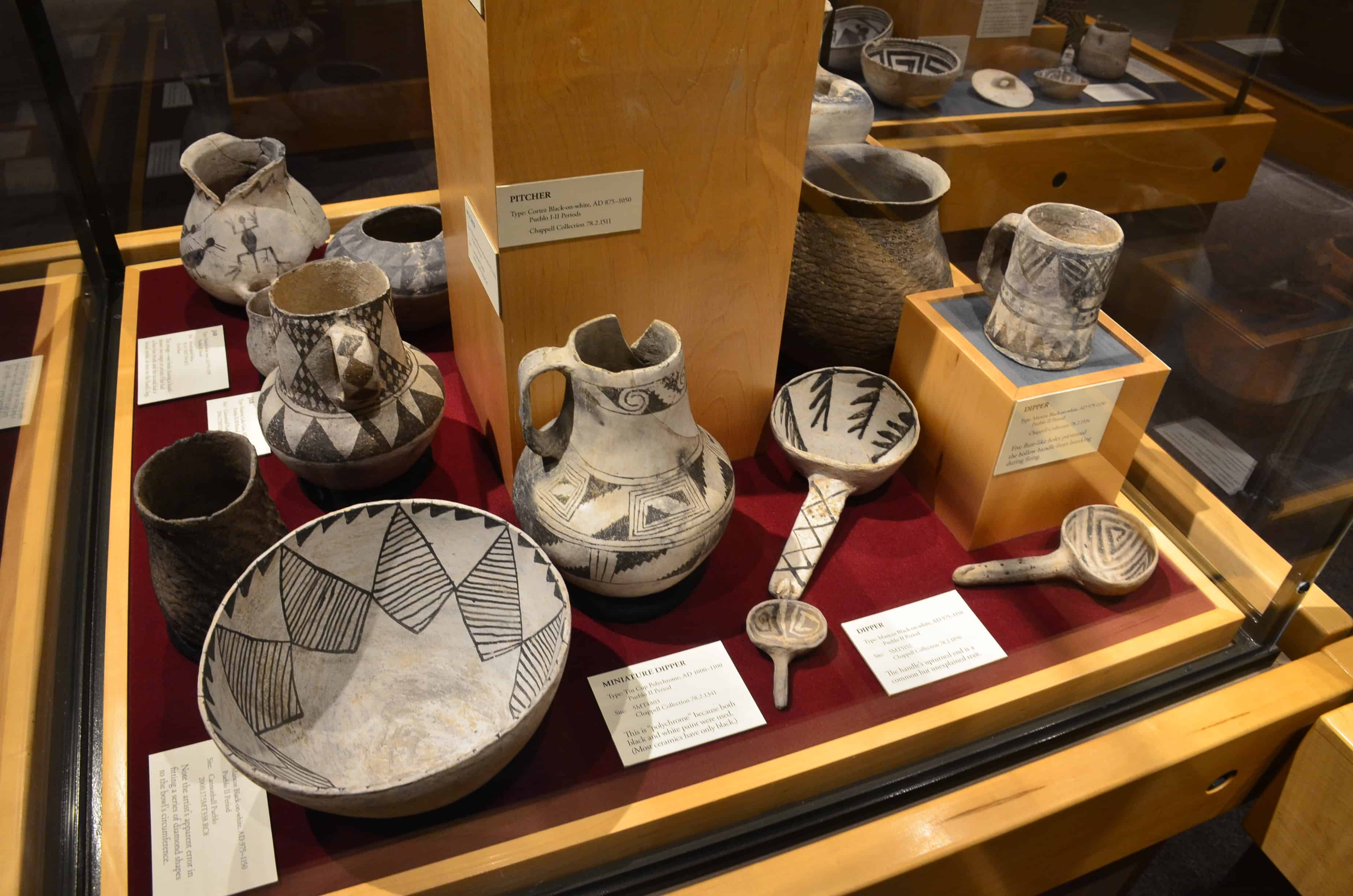 Pottery at Canyons of the Ancients Visitor Center and Museum at Canyons of the Ancients National Monument in Colorado