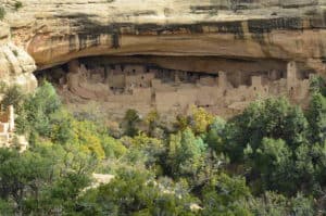 Cliff Palace from the Sun Temple at Mesa Verde National Park in Colorado