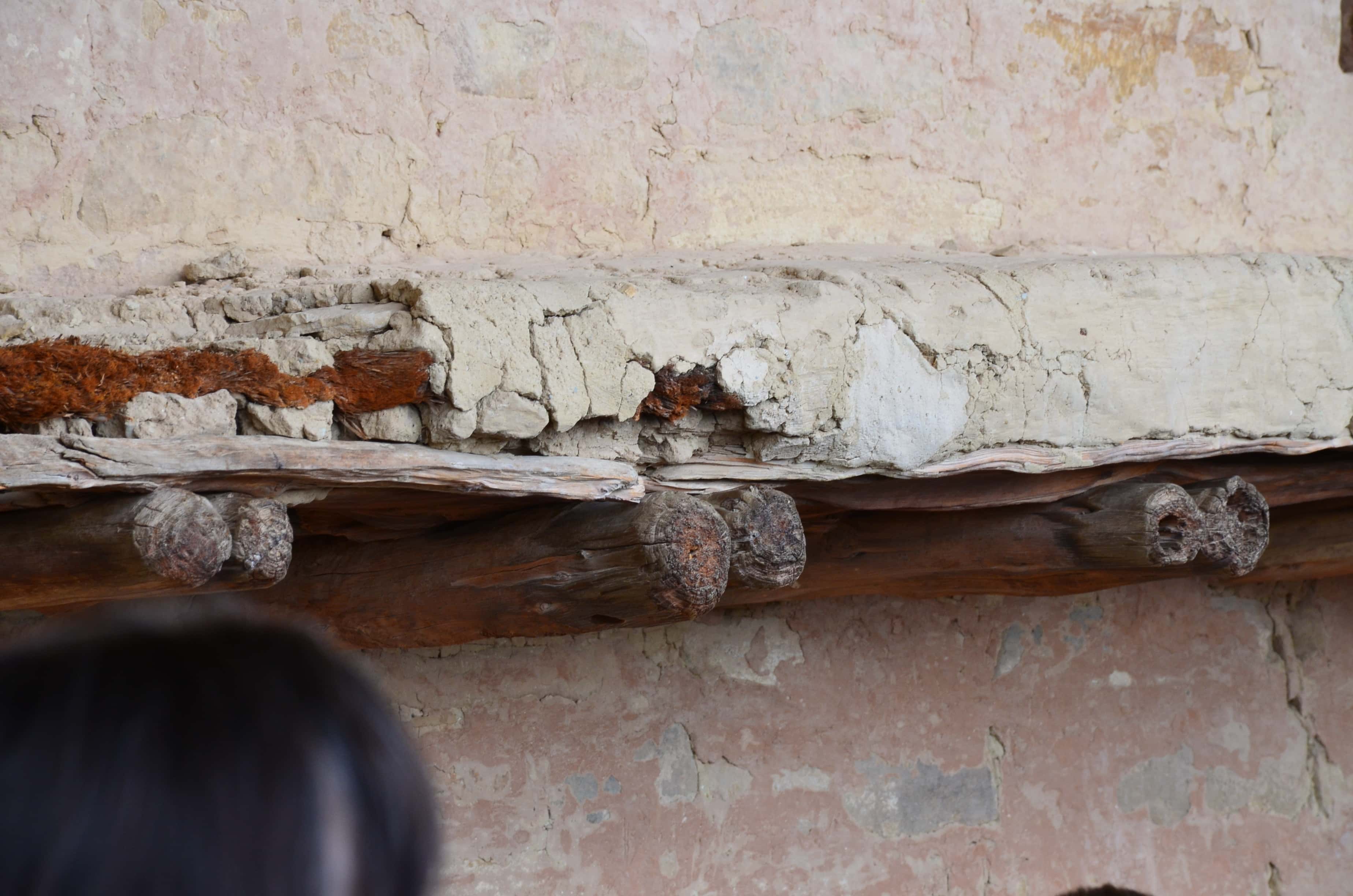 Wood used to stabilize the structure on the Balcony House tour at Mesa Verde National Park in Colorado