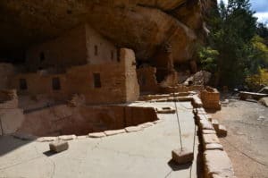 Visiting the ruins at Spruce Tree House at Mesa Verde National Park in Colorado