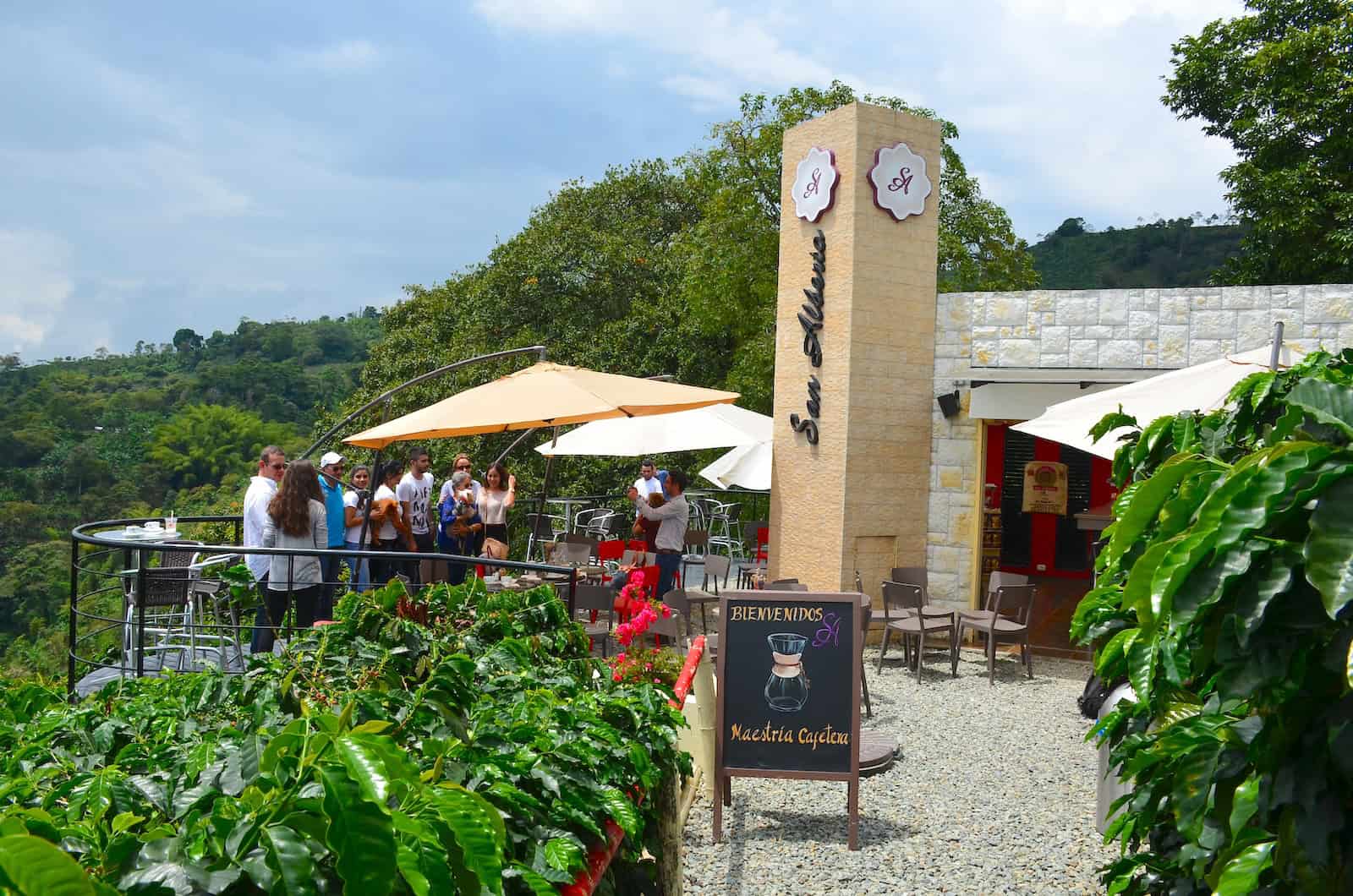 San Alberto Terraza at Café San Alberto in Buenavista, Quindío, Colombia