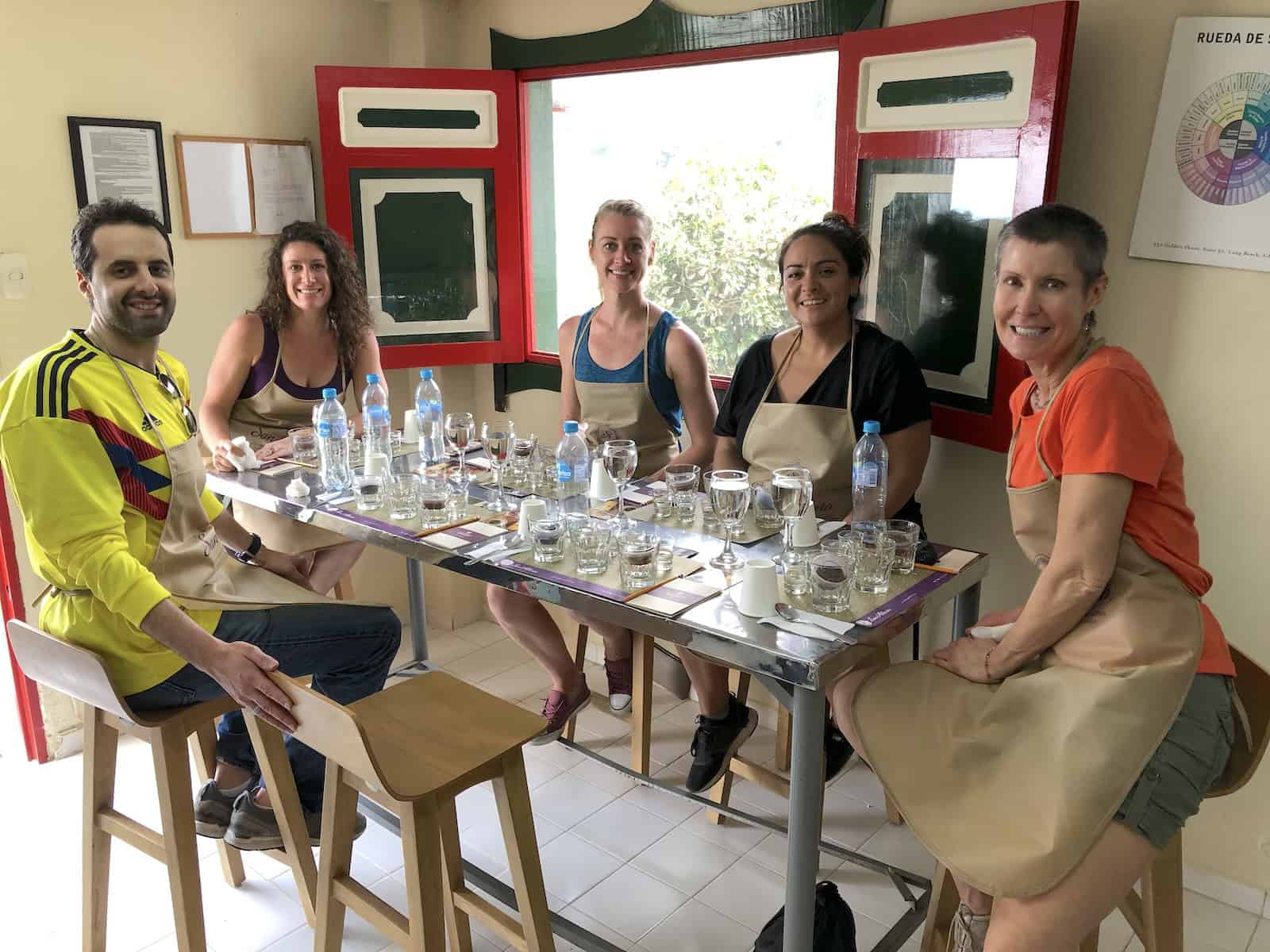 My group at a coffee experience at San Alberto, Buenavista, Quindío, Colombia