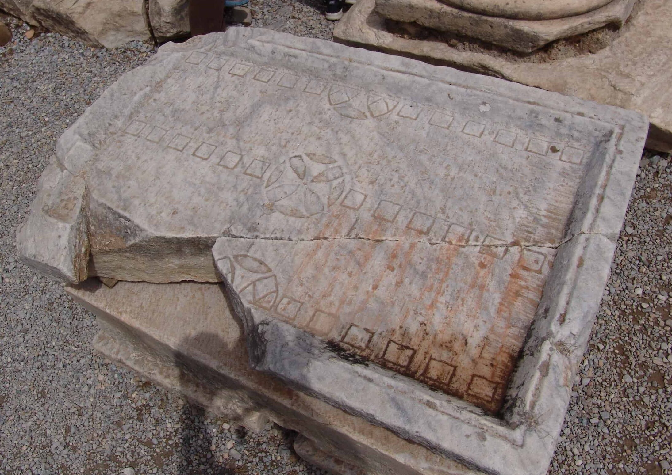 Ancient game board near the State Agora in Ephesus