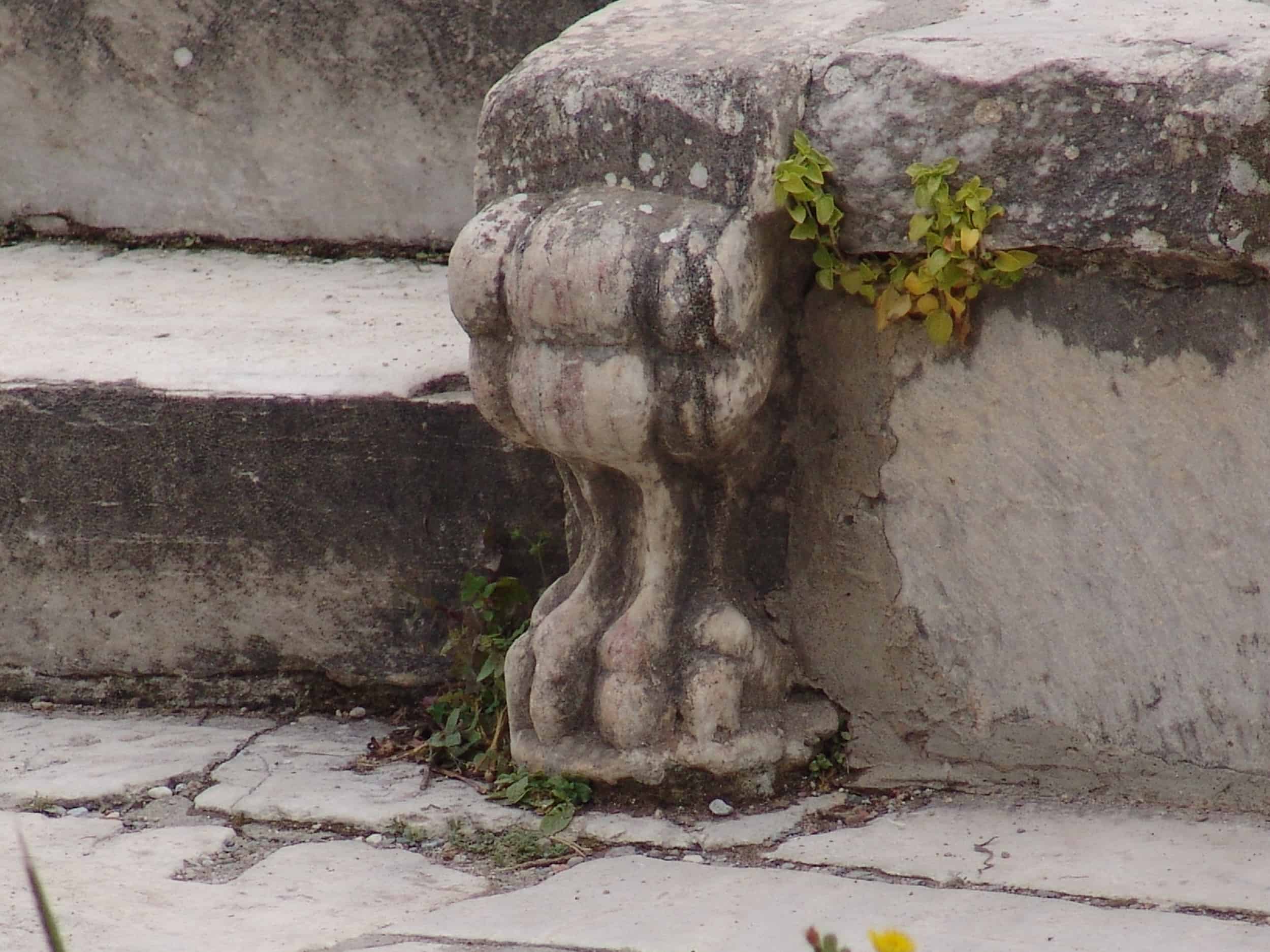 Leg of a seat at the Odeon near the State Agora in Ephesus