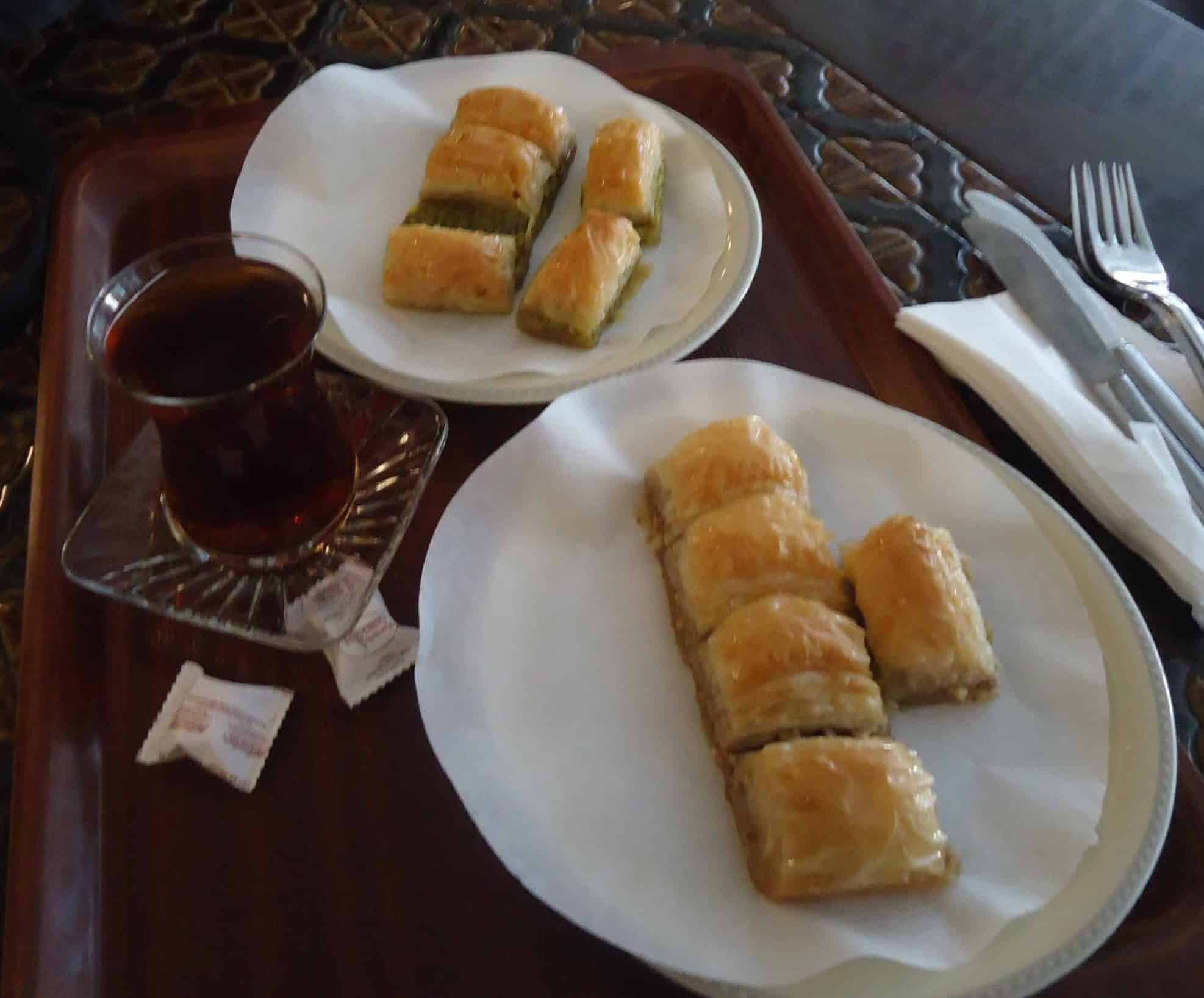 Baklava at Karaköy Güllüoğlu in Beyoğlu, Istanbul, Turkey