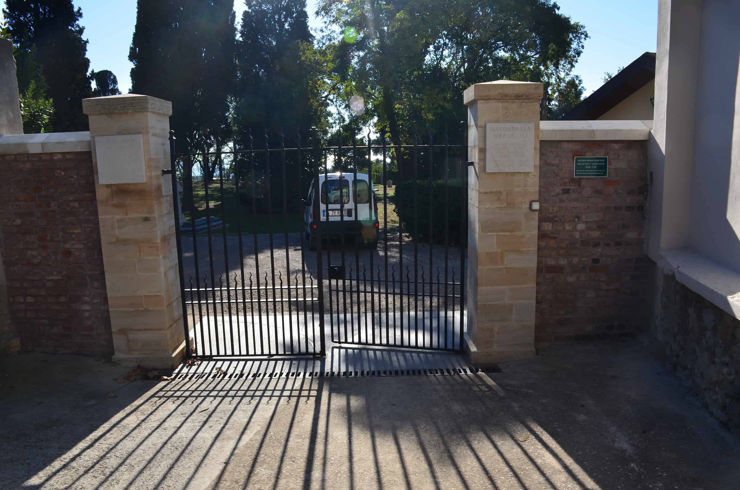 Gates to the Haidar Pasha Cemetery in Istanbul, Turkey