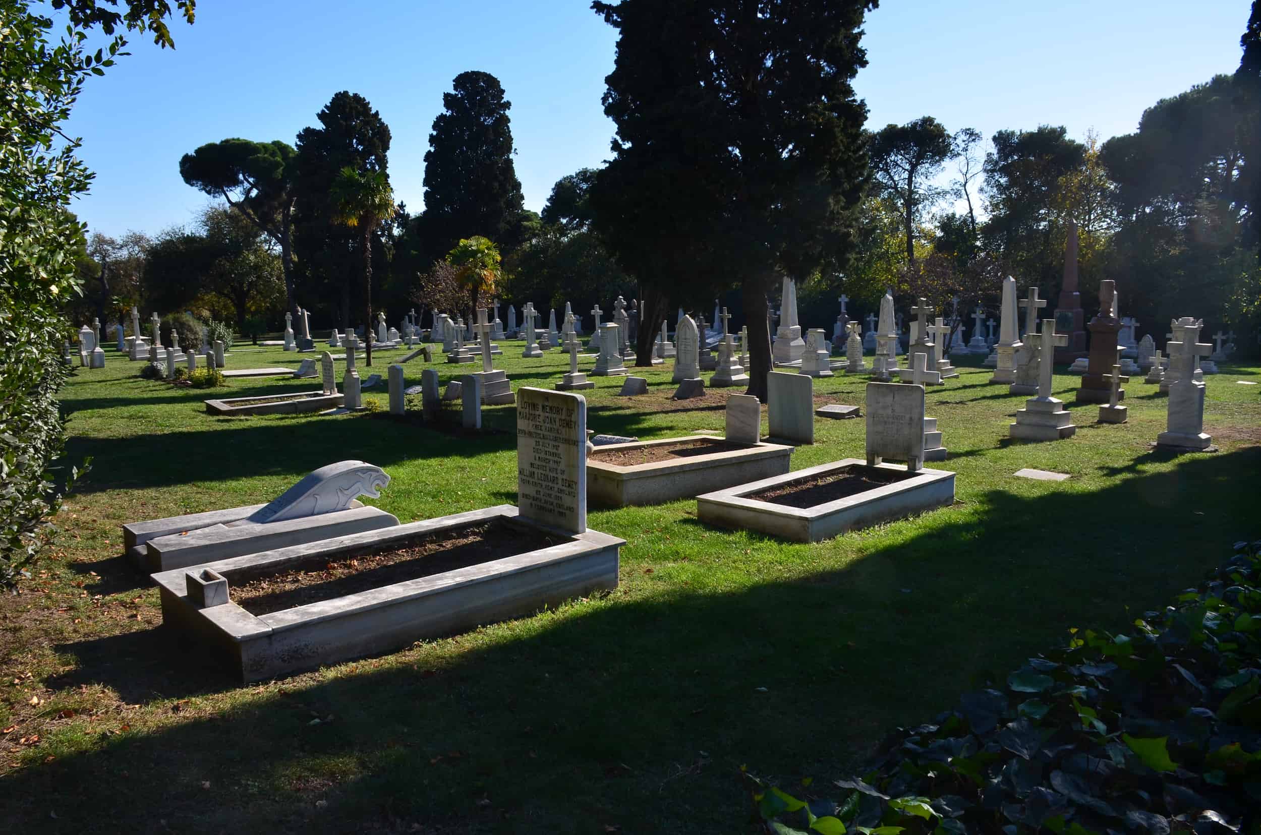 Civilian section at the Haidar Pasha Cemetery in Istanbul, Turkey