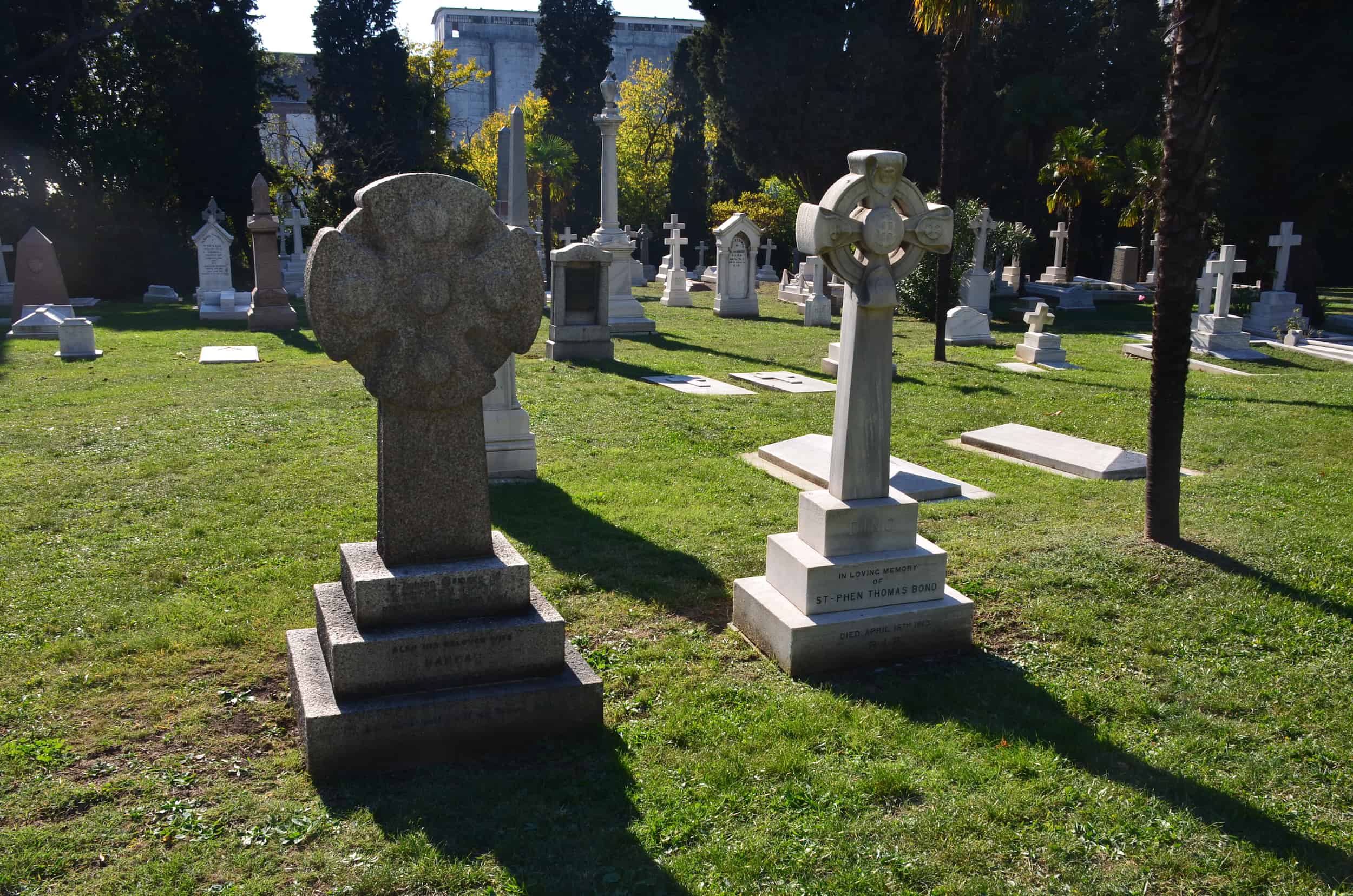 Graves in the civilian section at the Haidar Pasha Cemetery in Istanbul, Turkey