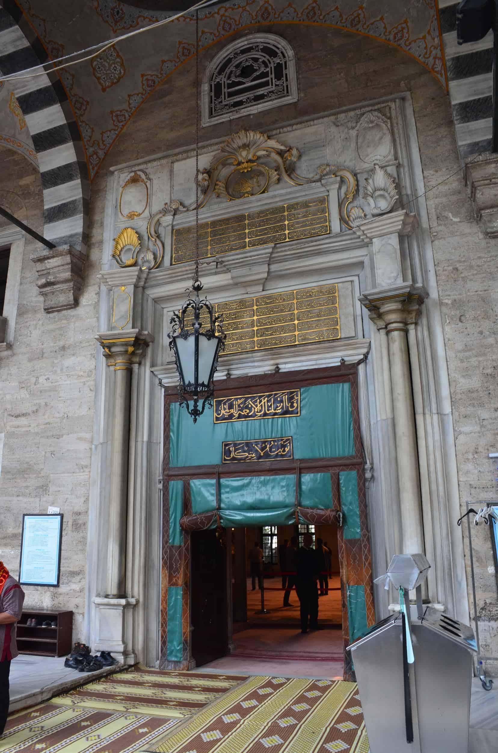 Entrance to Eyüp Sultan Mosque in Istanbul, Turkey