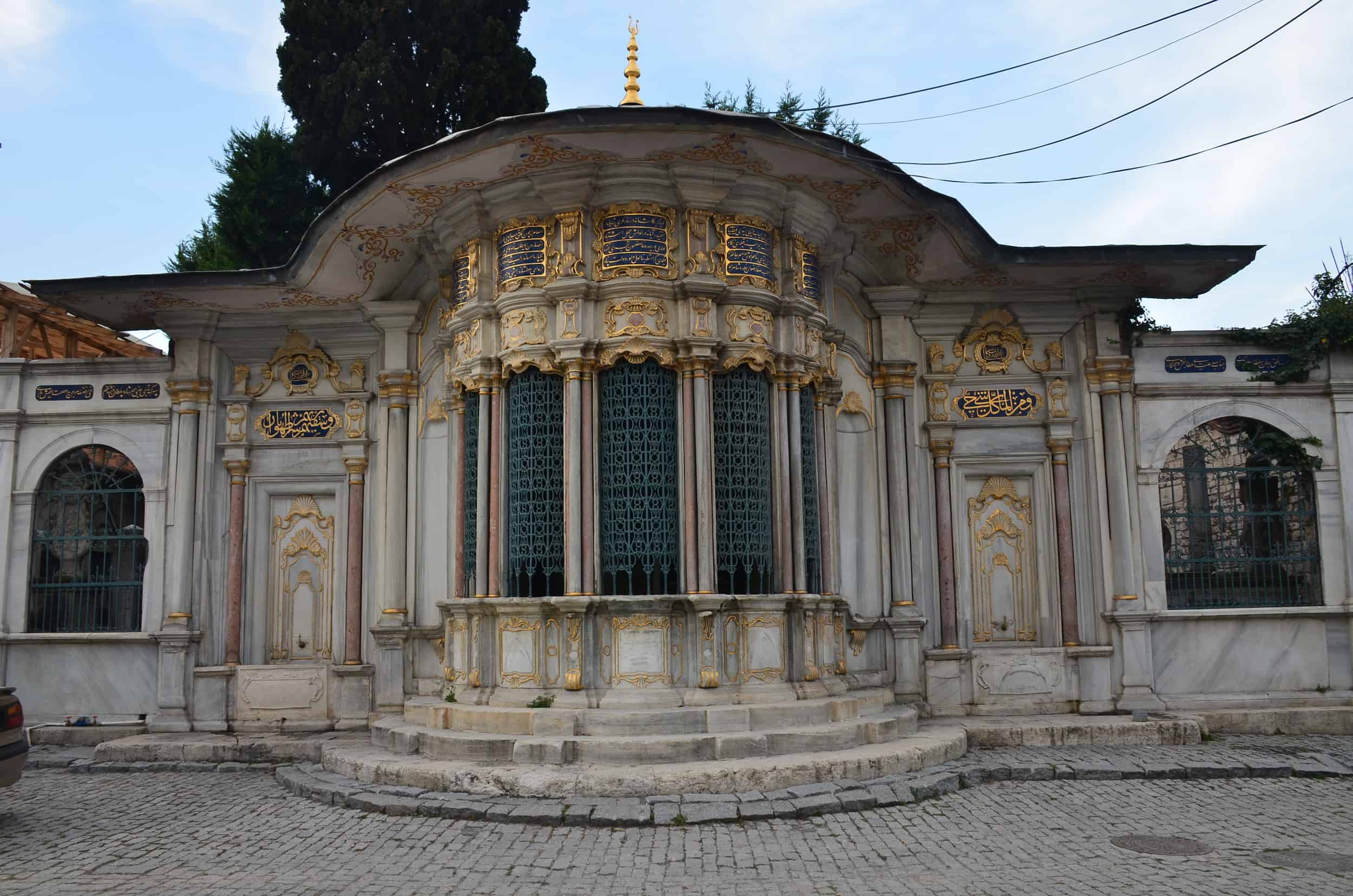 Mihrişah Sultan Fountain on the Cülus Yolu in Eyüp, Istanbul, Turkey