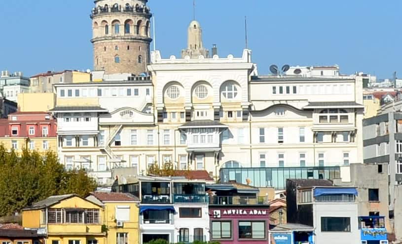 South façade of the Ottoman Bank Building on Banks Street (Bankalar Caddesi) in Istanbul, Turkey