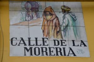 Sign for Calle de la Morería