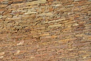 Brickwork at Hungo Pavi at Chaco Culture National Historical Park in New Mexico