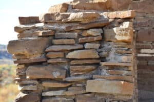 Brickwork at Hungo Pavi at Chaco Culture National Historical Park in New Mexico