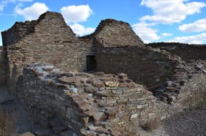 Ruined room at Chetro Ketl at Chaco Culture National Historical Park in New Mexico