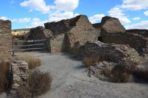 Ruined walls at Chetro Ketl at Chaco Culture National Historical Park in New Mexico