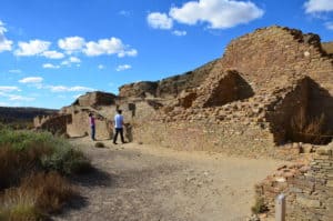 Walls facing the plaza at Chetro Ketl at Chaco Culture National Historical Park in New Mexico