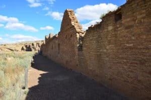 Outer wall at Chetro Ketl at Chaco Culture National Historical Park in New Mexico