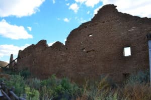 Outer wall at Pueblo Bonito at Chaco Culture National Historical Park in New Mexico