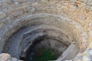 Pit at Casa Rinconcada at Chaco Culture National Historical Park in New Mexico