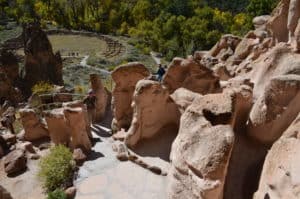 View from Cave Kiva at Bandelier National Monument in New Mexico