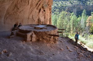 Reconstructed kiva at Alcove House at Bandelier National Monument in New Mexico