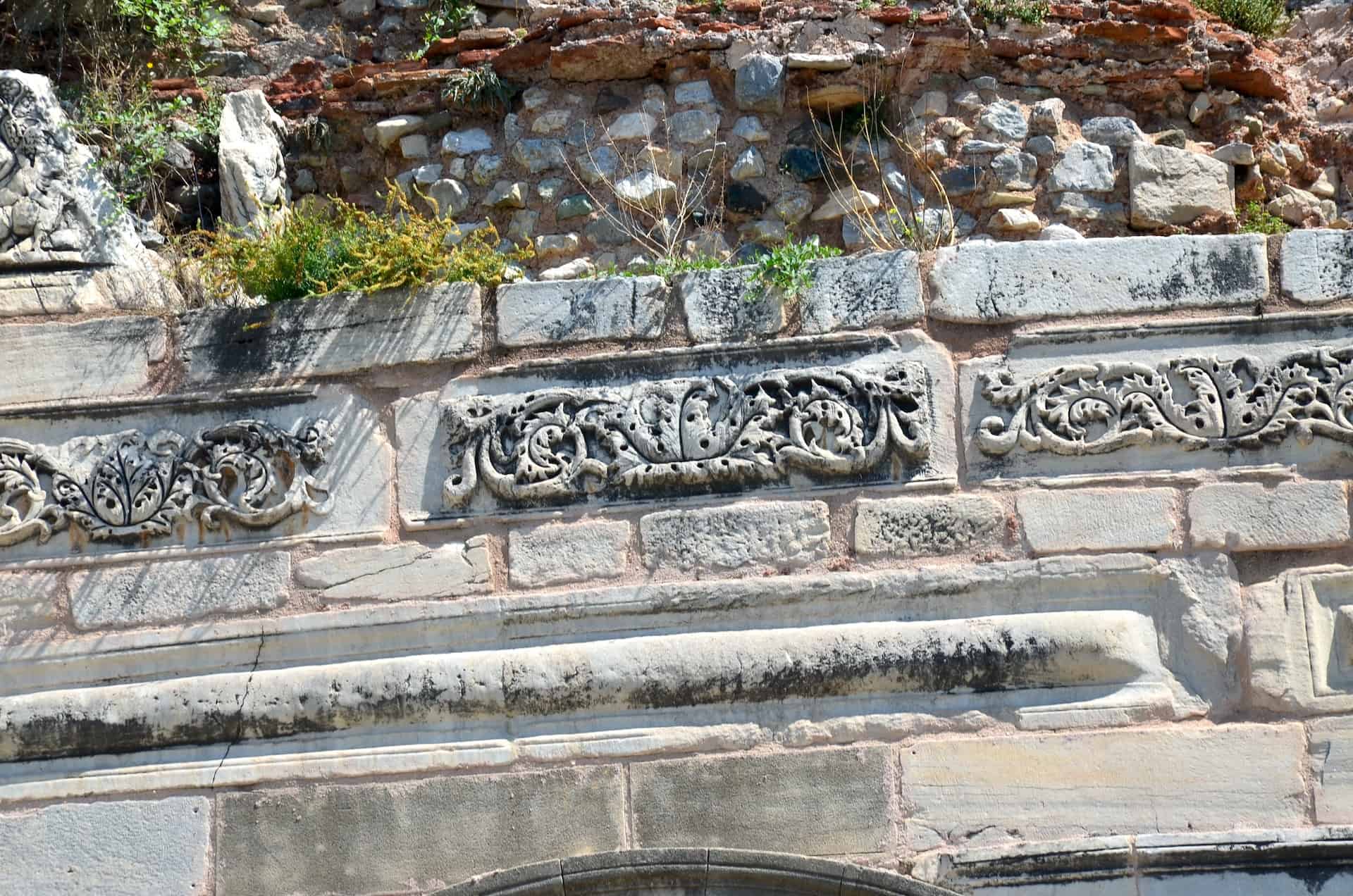 Ornamental stonework on the Gate of Persecution