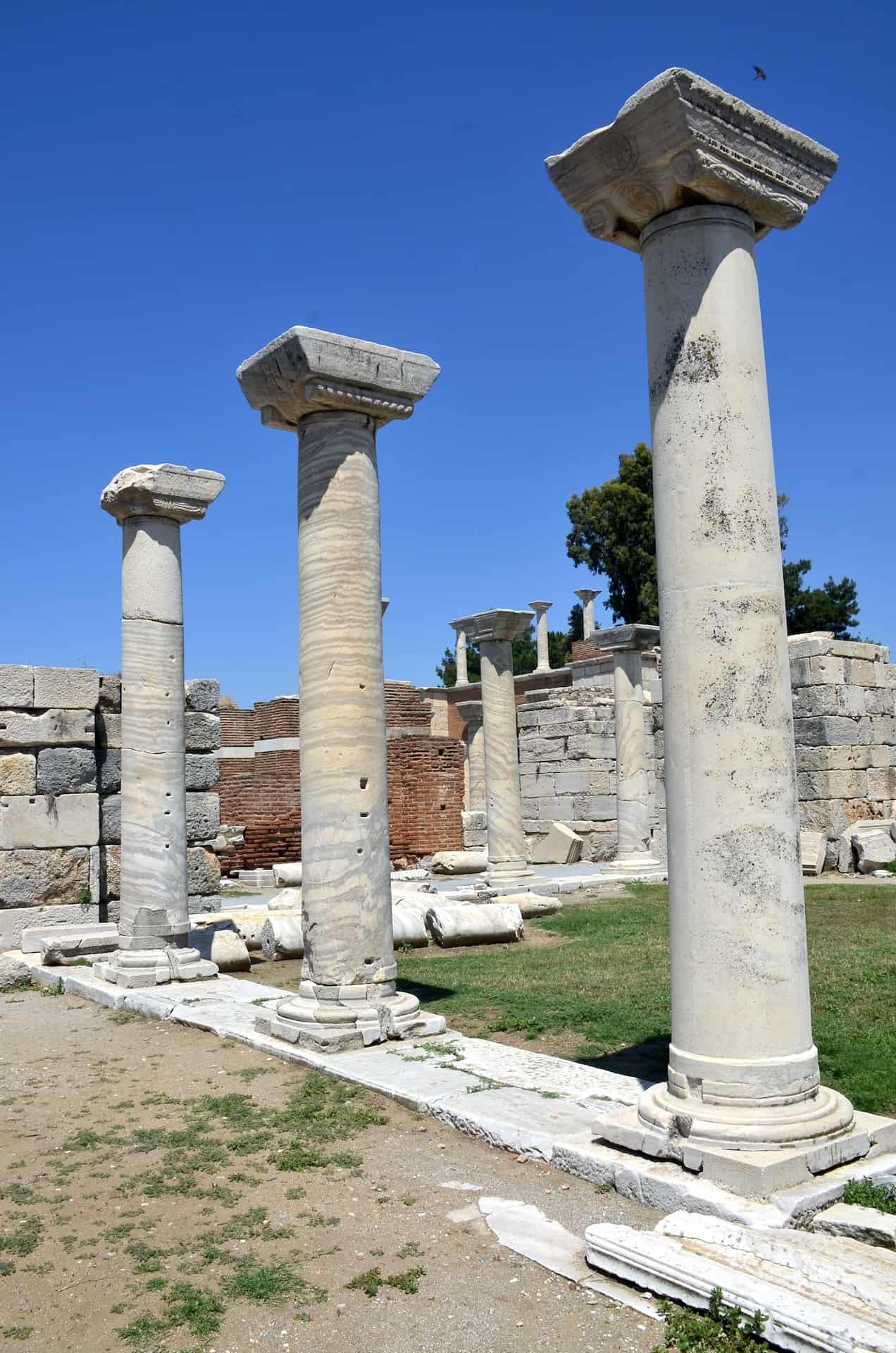 Columns of the south transept of the Basilica of Saint John in Selçuk, Turkey