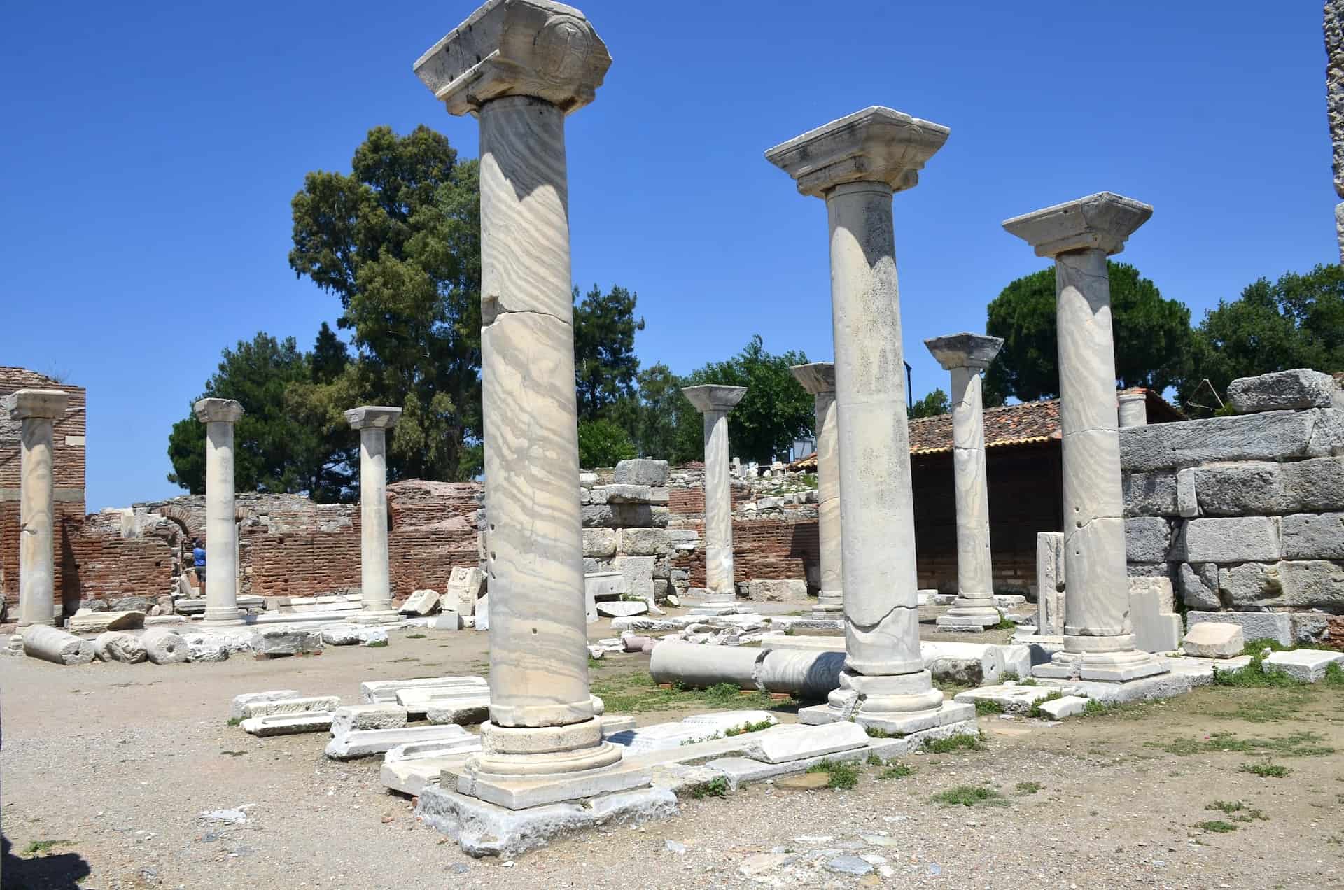 Columns of the north transept of the Basilica of Saint John in Selçuk, Turkey