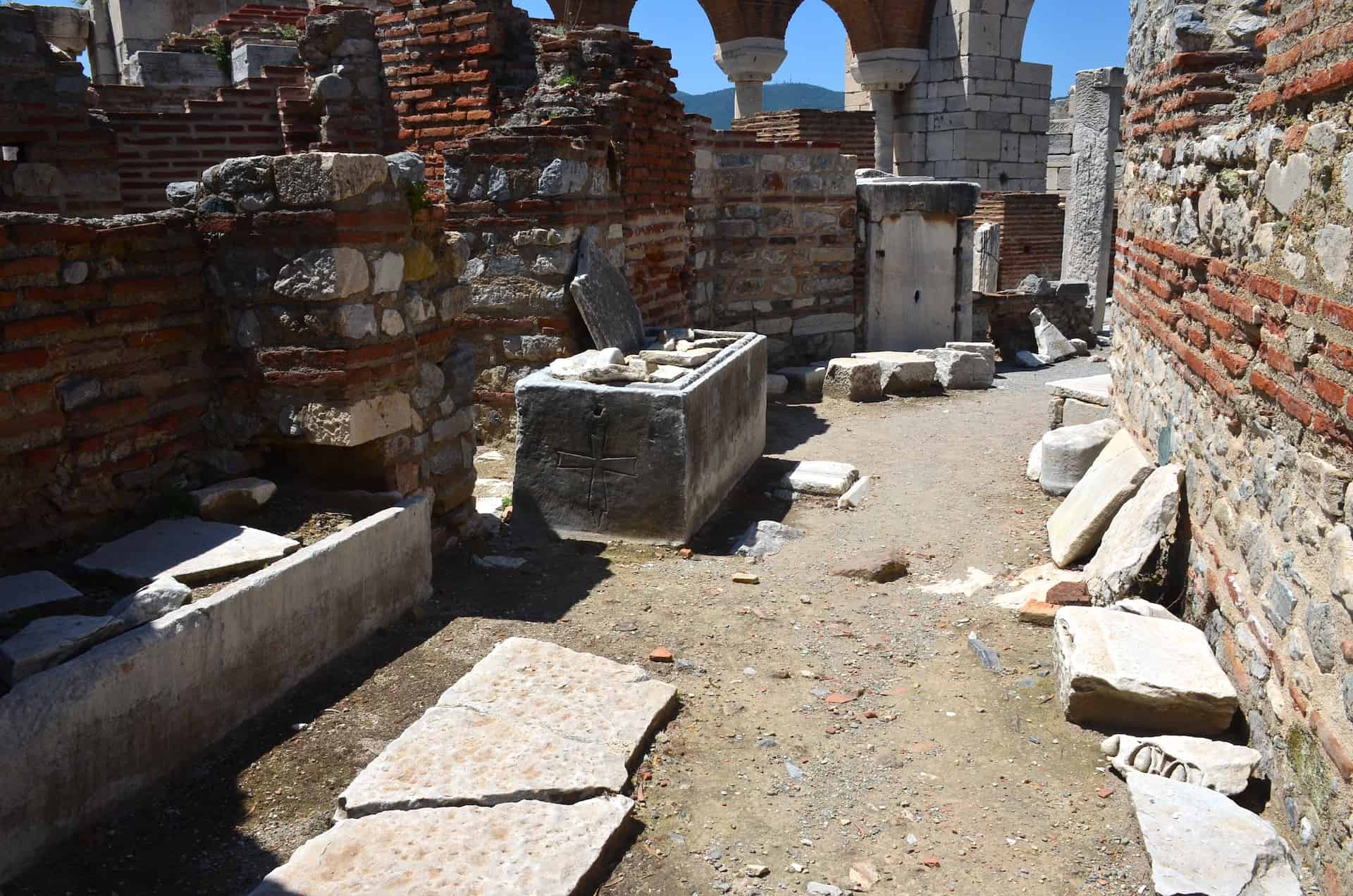 Octagonal corridor around the baptistry at the Basilica of Saint John in Selçuk, Turkey