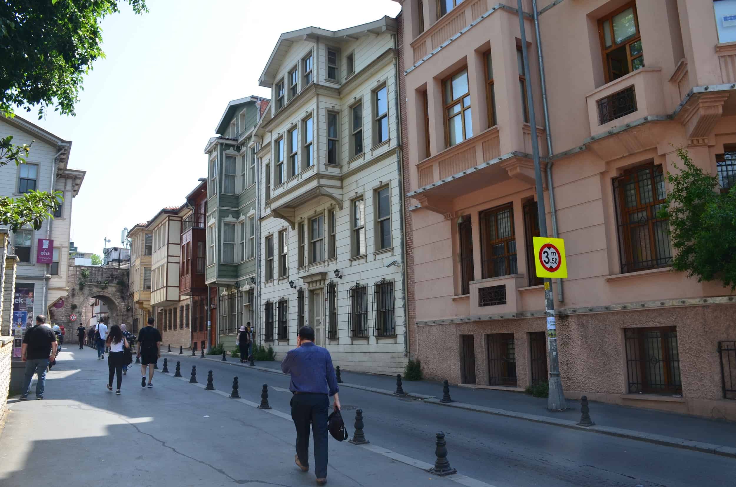 Restored Ottoman buildings along Süleymaniye Street in Şehzadebaşı, Istanbul, Turkey
