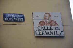 Calle de Cervantes in Madrid, Spain