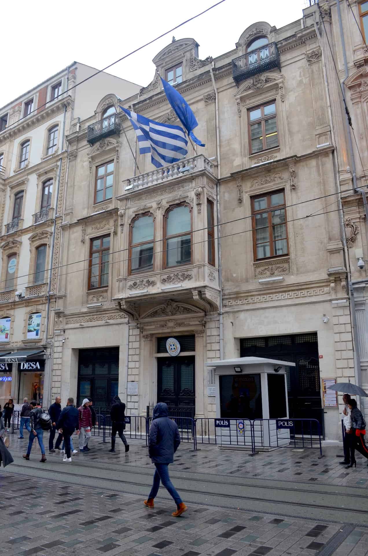 Greek Consulate on Istiklal Street in Istanbul, Turkey