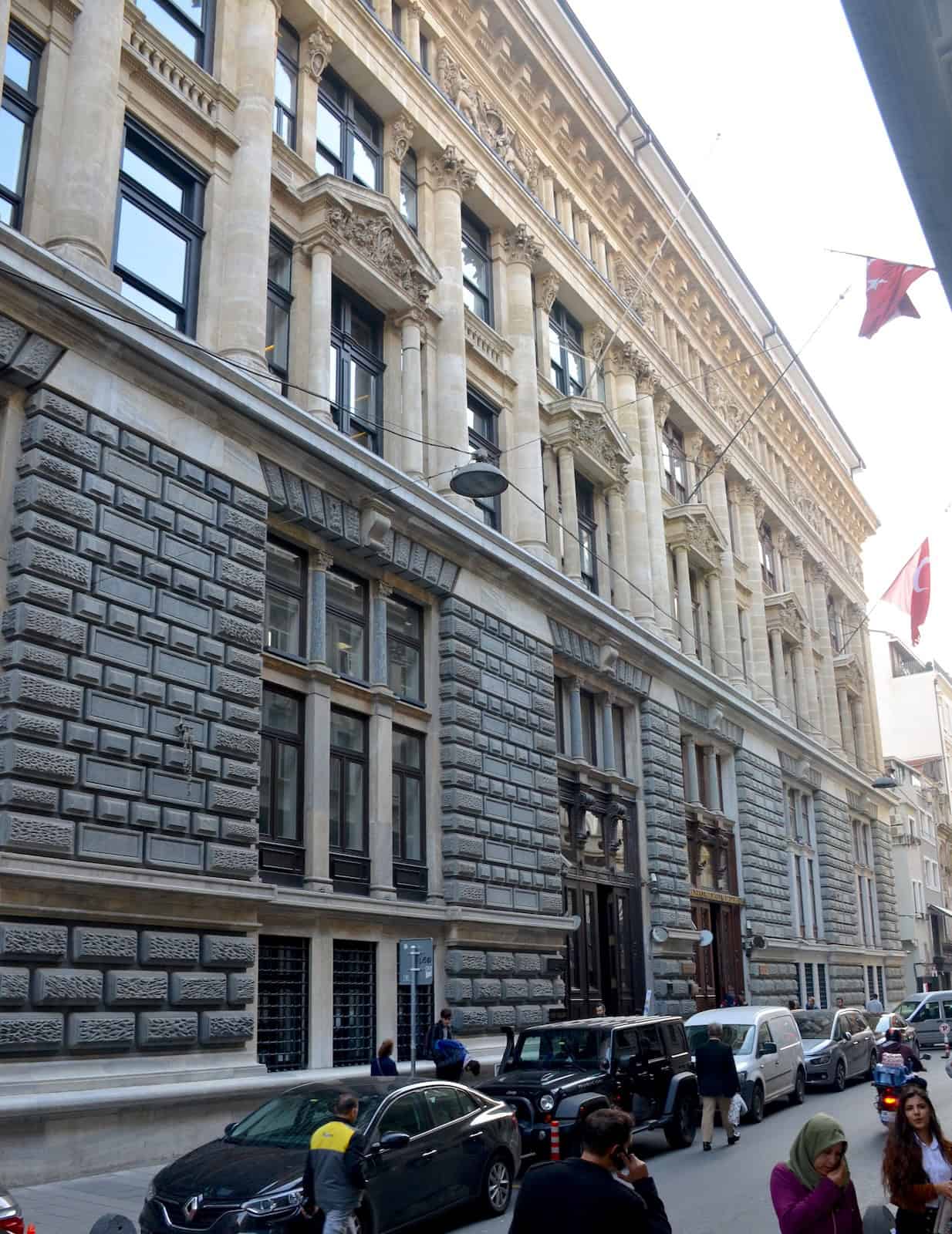 Ottoman Bank Building on Banks Street (Bankalar Caddesi) in Istanbul, Turkey