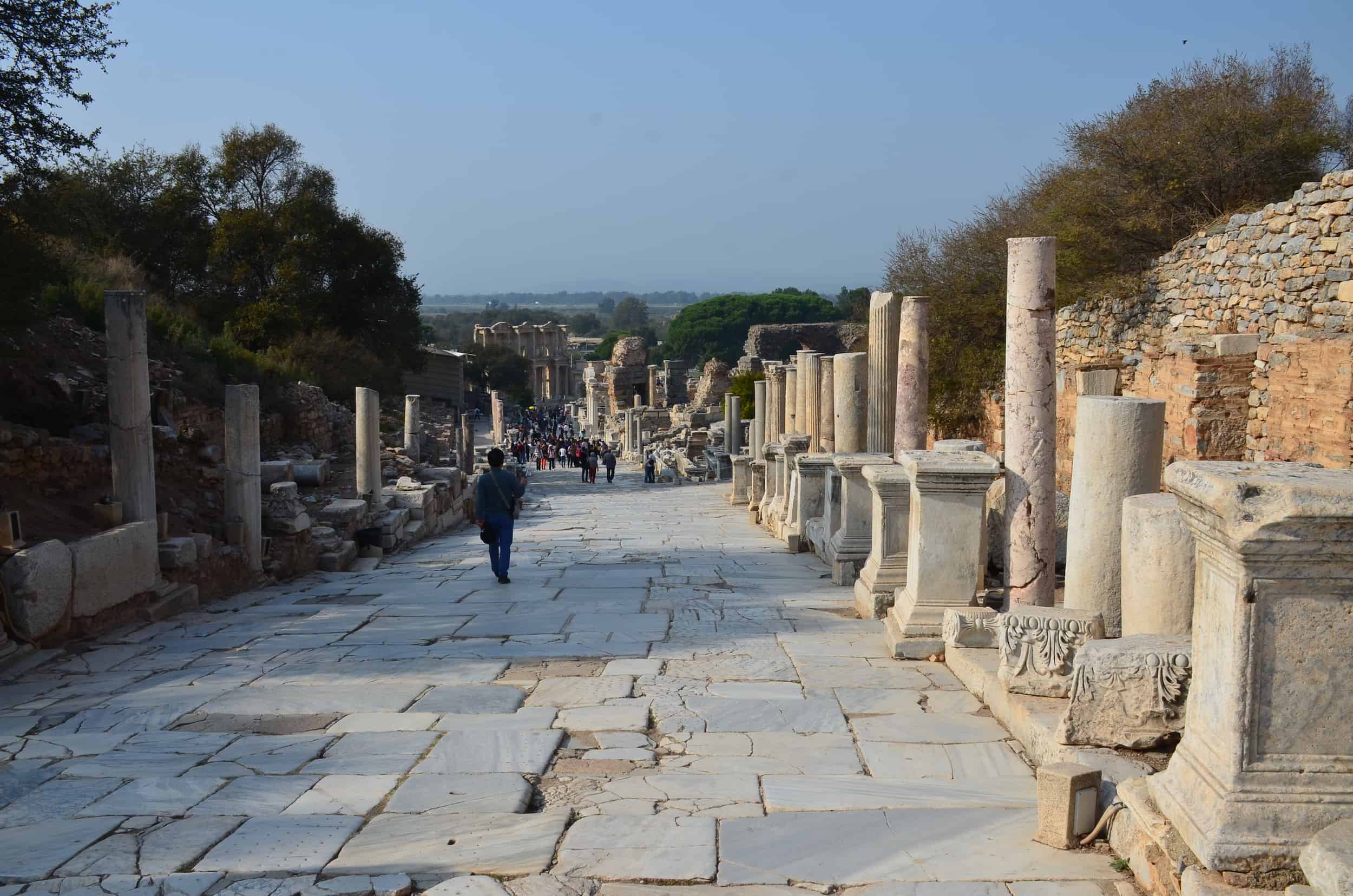 Looking down Curetes Street after the Hercules Gate in Ephesus
