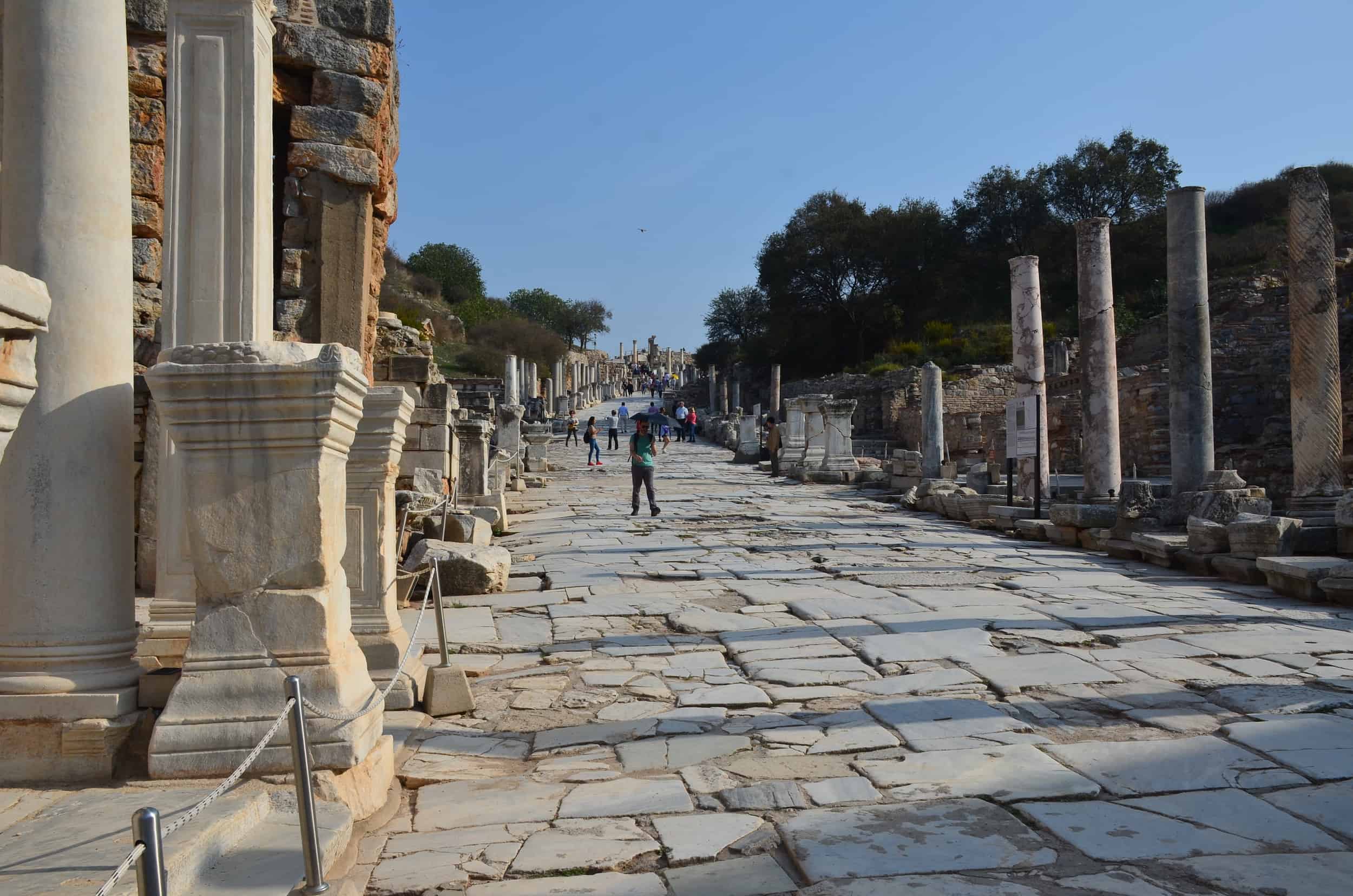 Looking up Curetes Street from the Temple of Hadrian in Ephesus
