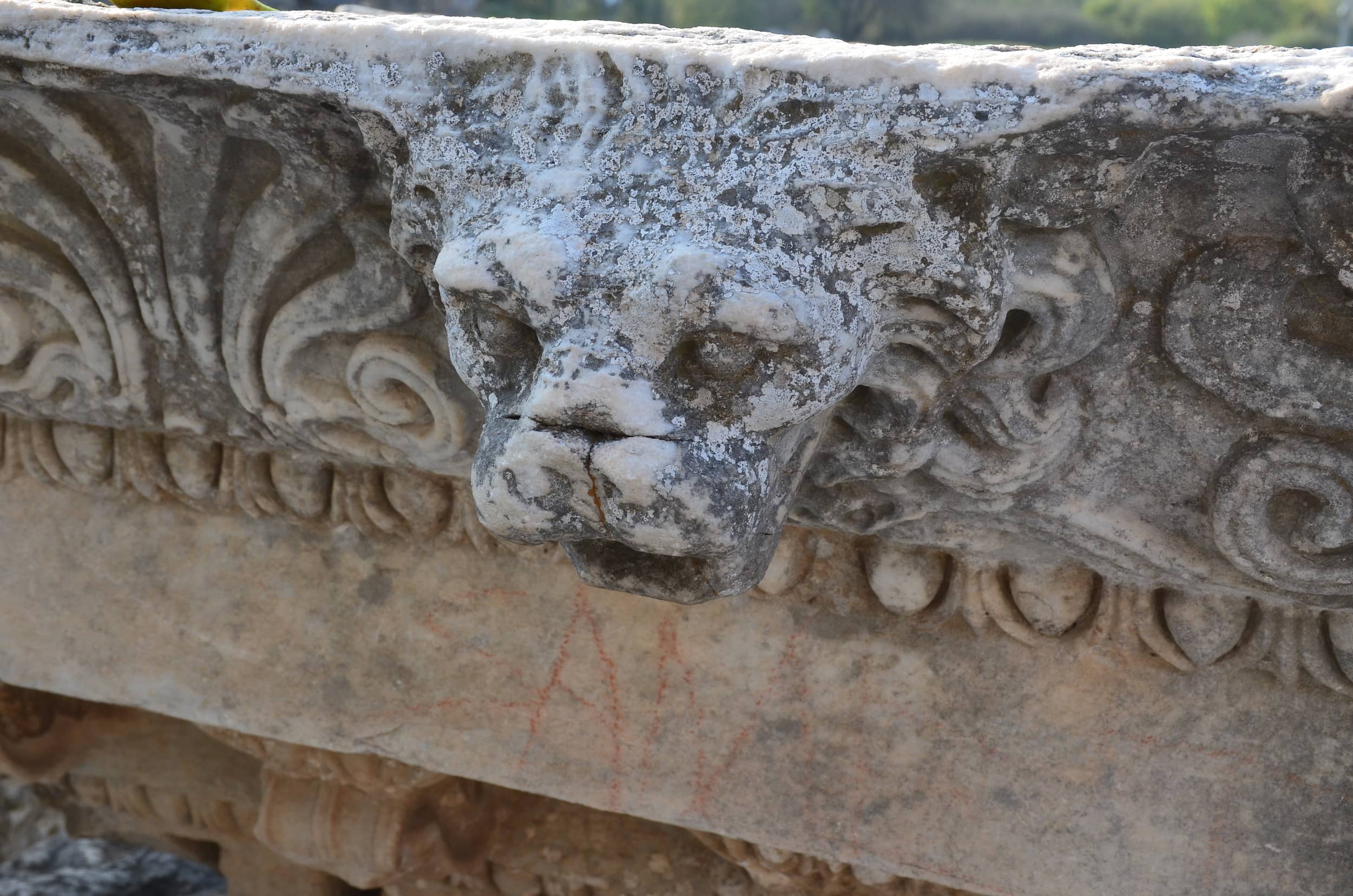 Ornamental stonework at the Great Theatre of Ephesus