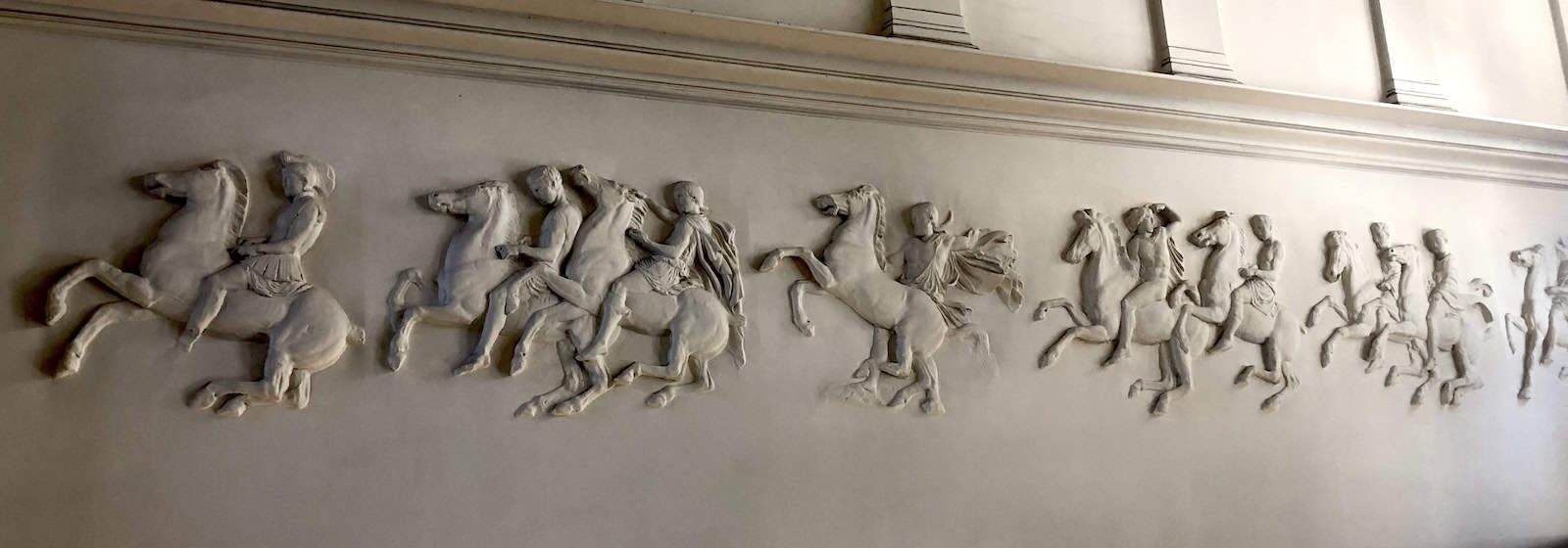 Bas-relief sculptures inside the entrance to the Ottoman Bank Building