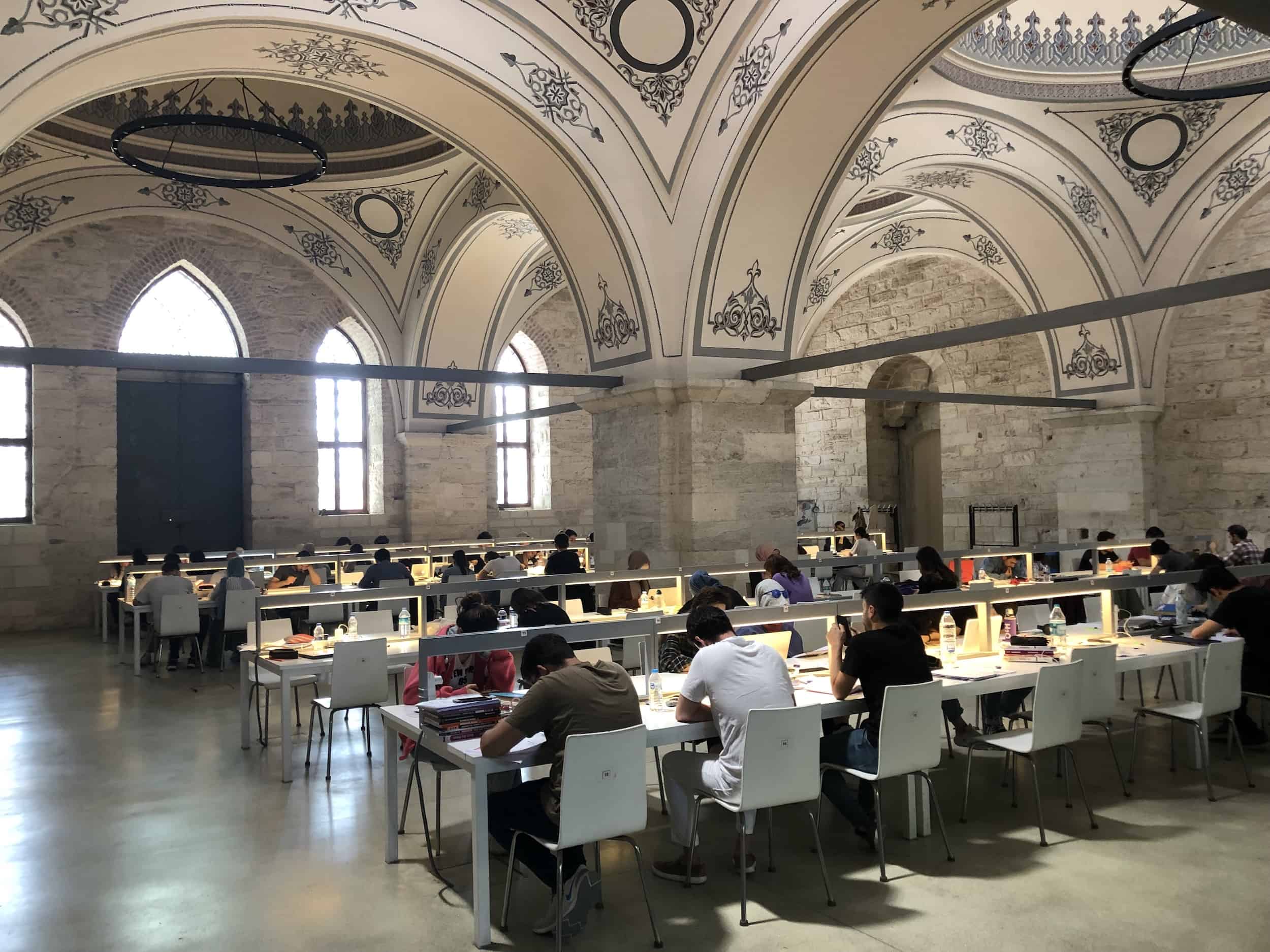 Reading room of the Beyazıt State Library on Beyazıt Square in Istanbul, Turkey