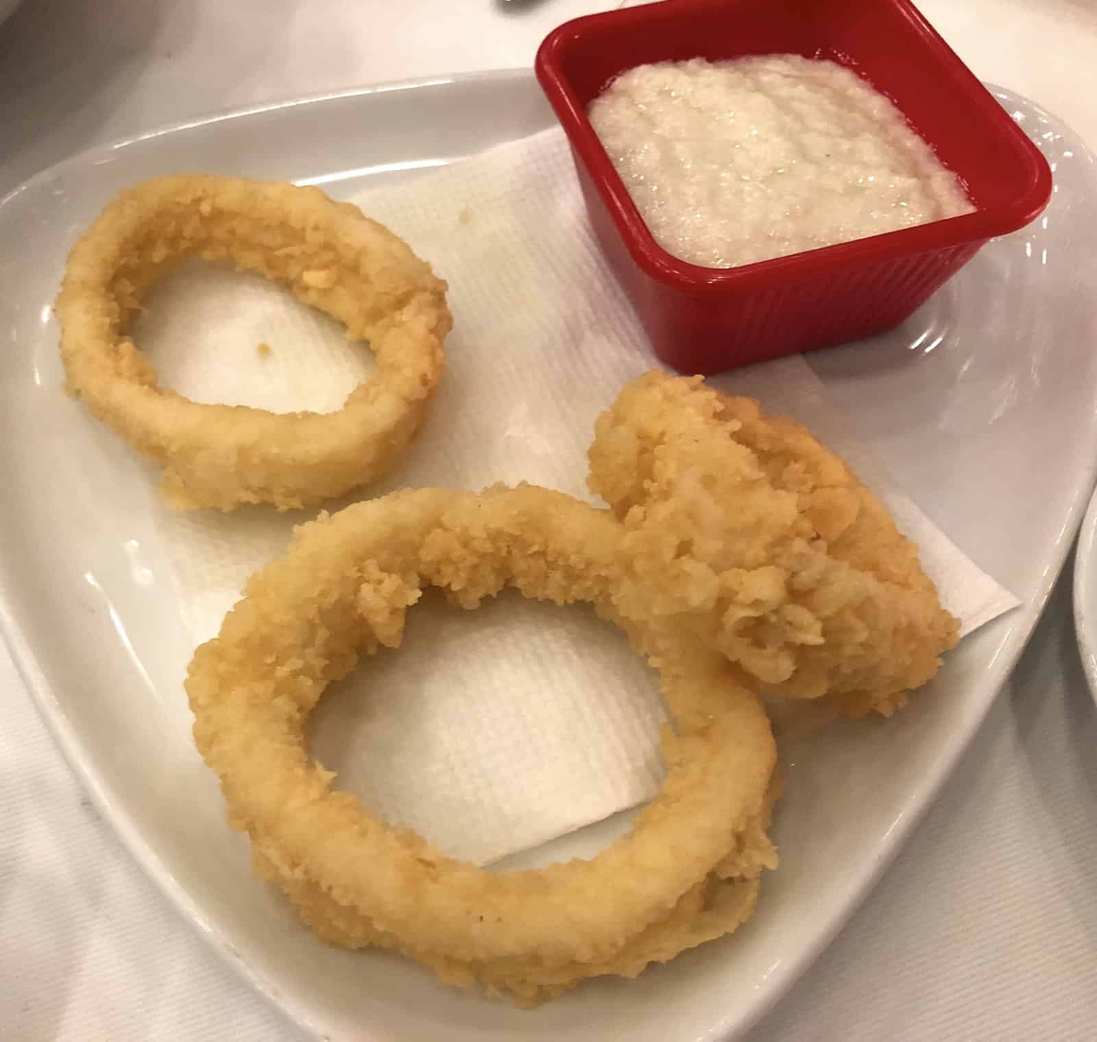 Fried calamari at Villa Bosphorus Beylerbeyi in Istanbul, Turkey