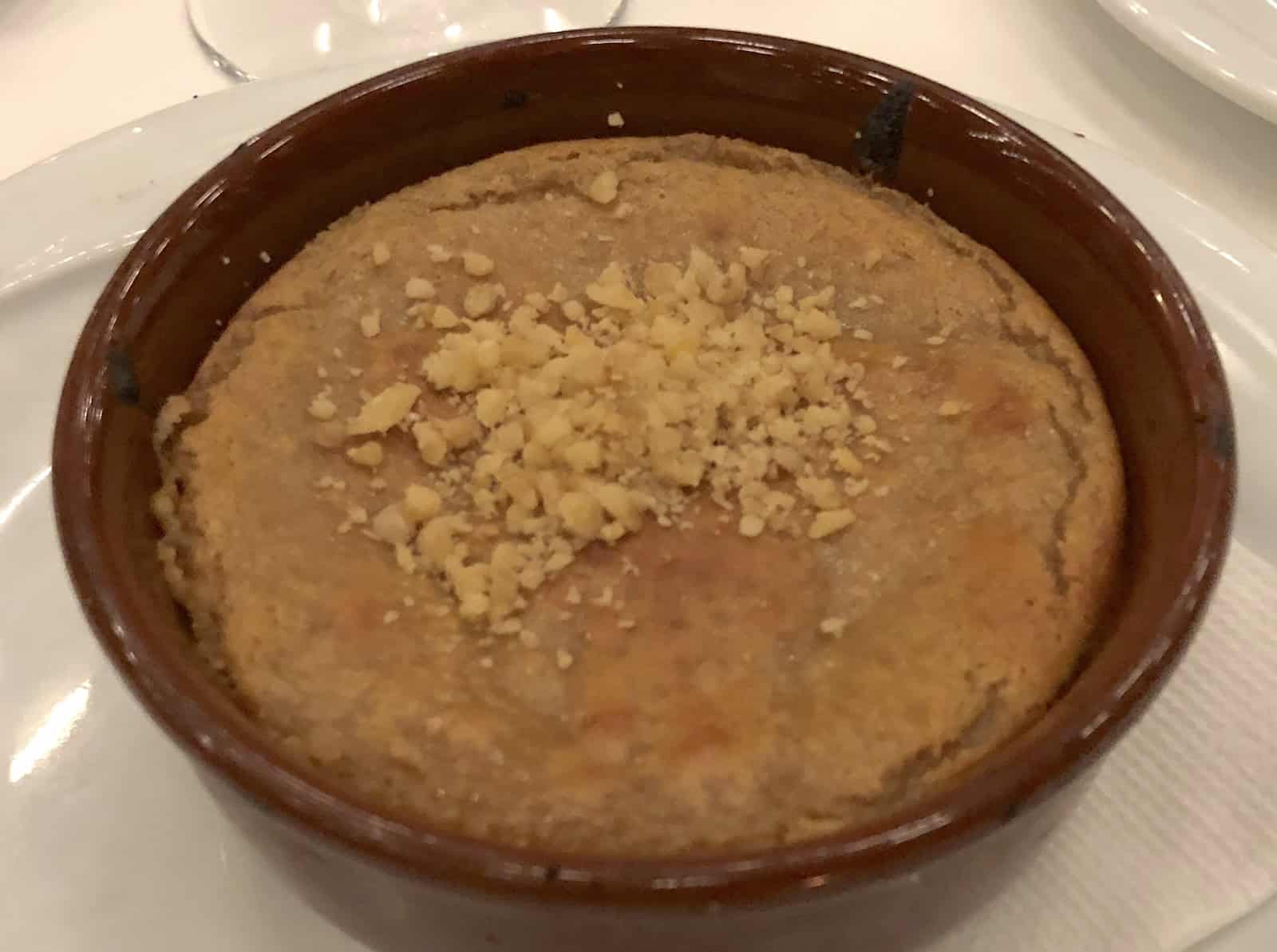 Baked halva at Villa Bosphorus Beylerbeyi in Istanbul, Turkey