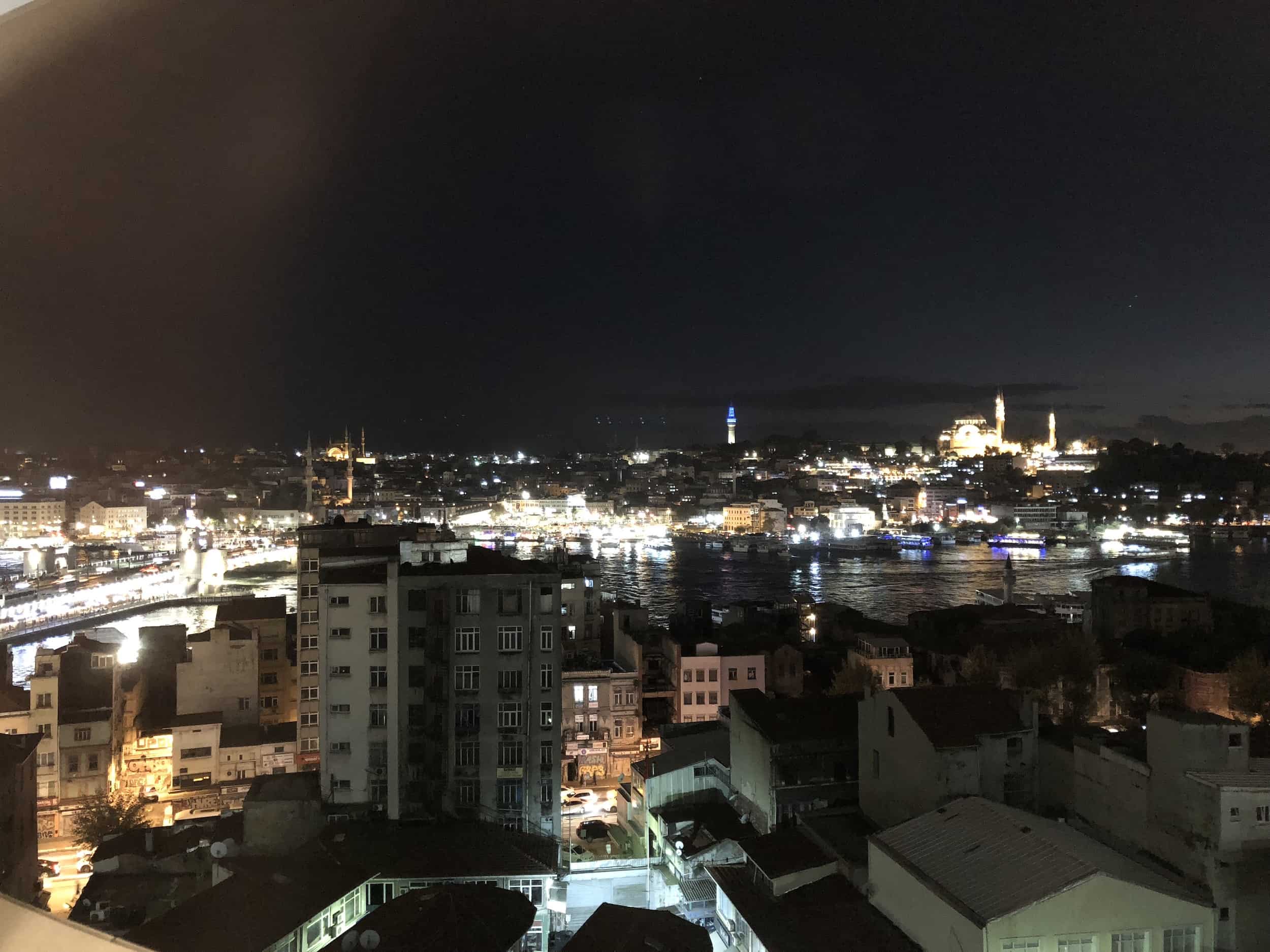 View of the Golden Horn at SALT Galata in Istanbul, Turkey