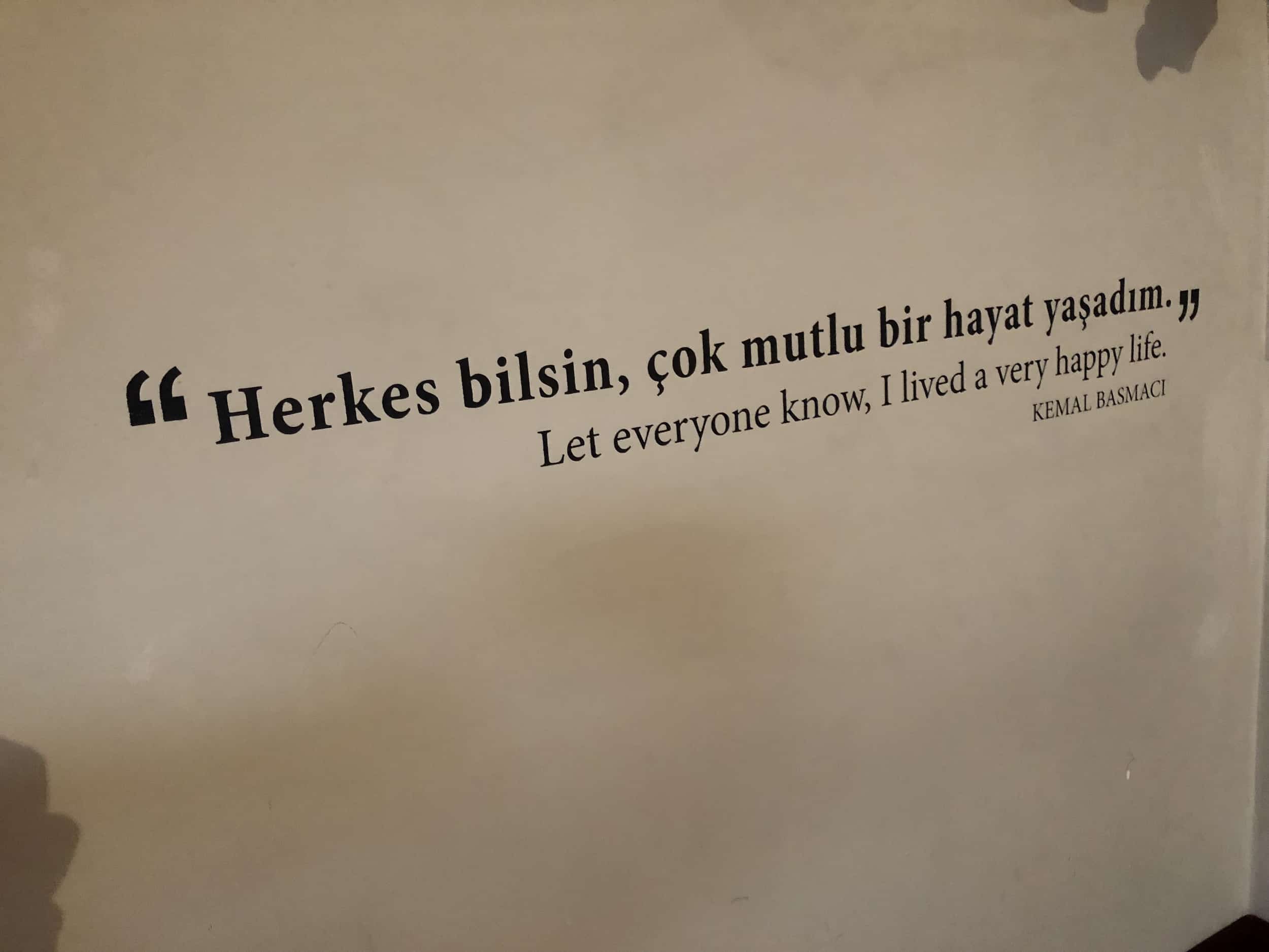 "Let everyone know, I lived a very happy life" - Kemal Basmacı