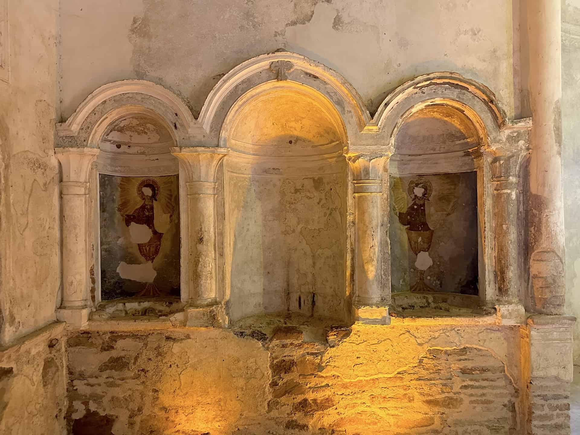 Northeast niches at the Church of St. John the Baptist in Şirince, Turkey